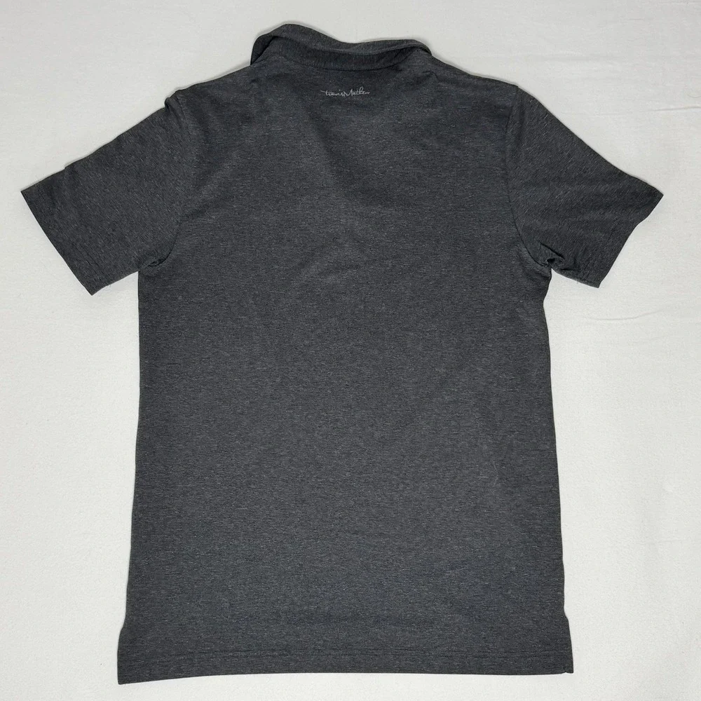 Travis Mathew Men's Polo Shirt - Dark Gray Short Sleeve‎ Collared Sz Medium